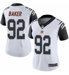 Women's Nike Cincinnati Bengals #92 Chris Baker Limited White Rush Vapor Untouchable NFL Jersey