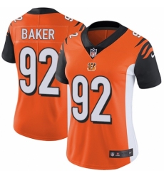 Women's Nike Cincinnati Bengals #92 Chris Baker Orange Alternate Vapor Untouchable Elite Player NFL Jersey
