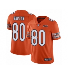 Men's Chicago Bears #80 Trey Burton Orange Alternate 100th Season Limited Football Jersey