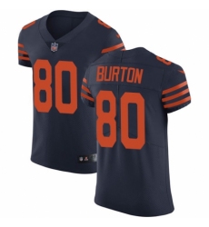 Men's Nike Chicago Bears #80 Trey Burton Navy Blue Alternate Vapor Untouchable Elite Player NFL Jersey