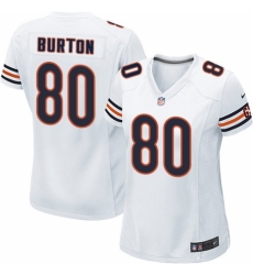 Women's Nike Chicago Bears #80 Trey Burton Game White NFL Jersey