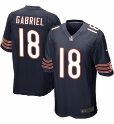 Men's Nike Chicago Bears #18 Taylor Gabriel Game Navy Blue Team Color NFL Jersey