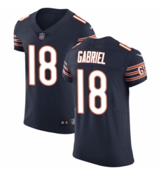 Men's Nike Chicago Bears #18 Taylor Gabriel Navy Blue Team Color Vapor Untouchable Elite Player NFL Jersey