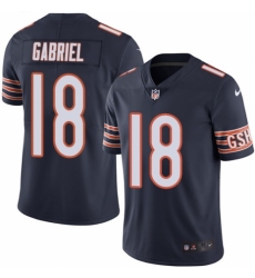 Men's Nike Chicago Bears #18 Taylor Gabriel Navy Blue Team Color Vapor Untouchable Limited Player NFL Jersey