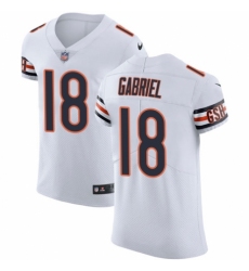 Men's Nike Chicago Bears #18 Taylor Gabriel White Vapor Untouchable Elite Player NFL Jersey