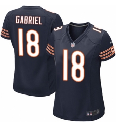 Women's Nike Chicago Bears #18 Taylor Gabriel Game Navy Blue Team Color NFL Jersey