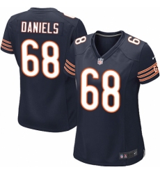 Women's Nike Chicago Bears #68 James Daniels Game Navy Blue Team Color NFL Jersey