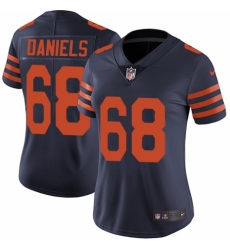 Women's Nike Chicago Bears #68 James Daniels Navy Blue Alternate Vapor Untouchable Elite Player NFL Jersey