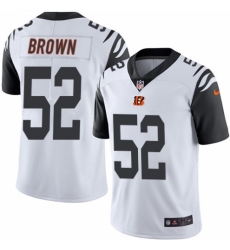 Men's Nike Cincinnati Bengals #52 Preston Brown Limited White Rush Vapor Untouchable NFL Jersey