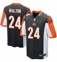 Men's Nike Cincinnati Bengals #24 Mark Walton Game Black Team Color NFL Jersey