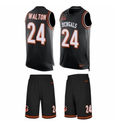 Men's Nike Cincinnati Bengals #24 Mark Walton Limited Black Tank Top Suit NFL Jersey