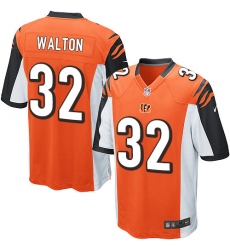 Men's Nike Cincinnati Bengals #32 Mark Walton Game Orange Alternate NFL Jersey