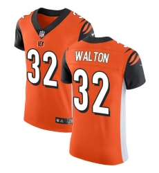 Men's Nike Cincinnati Bengals #32 Mark Walton Orange Alternate Vapor Untouchable Elite Player NFL Jersey