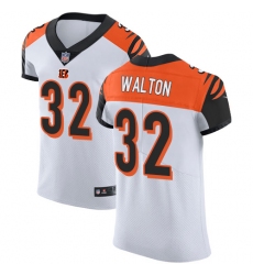 Men's Nike Cincinnati Bengals #32 Mark Walton White Vapor Untouchable Elite Player NFL Jersey