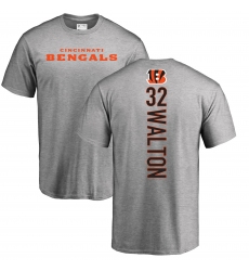 NFL Nike Cincinnati Bengals #32 Mark Walton Ash Backer T-Shirt