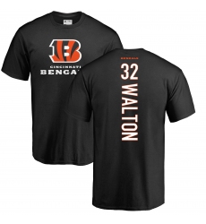 NFL Nike Cincinnati Bengals #32 Mark Walton Black Backer T-Shirt