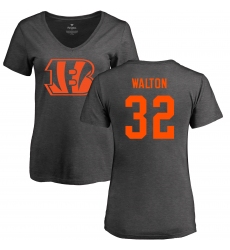 NFL Women's Nike Cincinnati Bengals #32 Mark Walton Ash One Color T-Shirt
