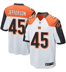 Men's Nike Cincinnati Bengals #45 Malik Jefferson White Vapor Untouchable Limited Player NFL Jersey