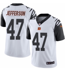 Men's Nike Cincinnati Bengals #47 Malik Jefferson Elite White Rush Vapor Untouchable NFL Jersey