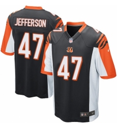 Men's Nike Cincinnati Bengals #47 Malik Jefferson Game Black Team Color NFL Jersey