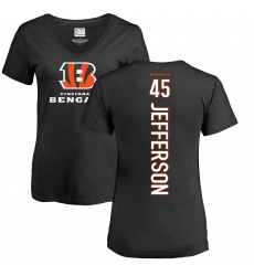 NFL Women's Nike Cincinnati Bengals #45 Malik Jefferson Black Backer T-Shirt