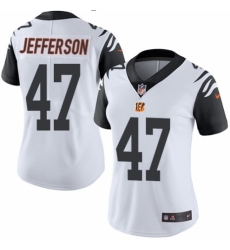 Women's Nike Cincinnati Bengals #47 Malik Jefferson Limited White Rush Vapor Untouchable NFL Jersey