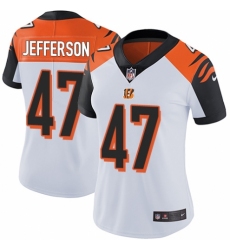 Women's Nike Cincinnati Bengals #47 Malik Jefferson White Vapor Untouchable Limited Player NFL Jersey