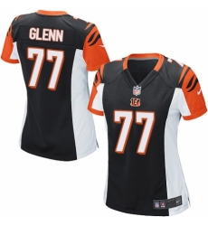 Women's Nike Cincinnati Bengals #77 Cordy Glenn Game Black Team Color NFL Jersey