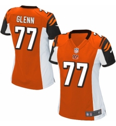 Women's Nike Cincinnati Bengals #77 Cordy Glenn Game Orange Alternate NFL Jersey
