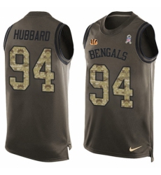 Men's Nike Cincinnati Bengals #94 Sam Hubbard Limited Green Salute to Service Tank Top NFL Jersey