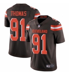 Men's Nike Cleveland Browns #91 Chad Thomas Brown Team Color Vapor Untouchable Limited Player NFL Jersey