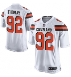 Men's Nike Cleveland Browns #92 Chad Thomas Game White NFL Jersey