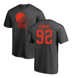 NFL Nike Cleveland Browns #92 Chad Thomas Ash One Color T-Shirt