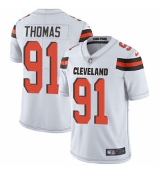Youth Nike Cleveland Browns #91 Chad Thomas White Vapor Untouchable Limited Player NFL Jersey