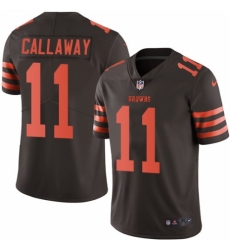 Men's Nike Cleveland Browns #11 Antonio Callaway Elite Brown Rush Vapor Untouchable NFL Jersey