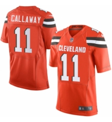Men's Nike Cleveland Browns #11 Antonio Callaway Elite Orange Alternate NFL Jersey