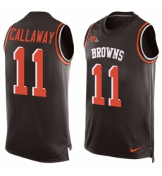 Men's Nike Cleveland Browns #11 Antonio Callaway Limited Brown Player Name & Number Tank Top NFL Jersey