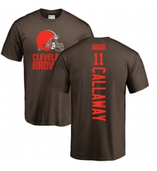 NFL Nike Cleveland Browns #11 Antonio Callaway Brown Backer T-Shirt