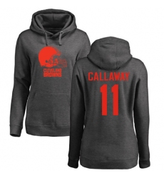 NFL Women's Nike Cleveland Browns #11 Antonio Callaway Ash One Color Pullover Hoodie