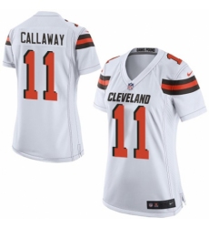 Women's Nike Cleveland Browns #11 Antonio Callaway Game White NFL Jersey