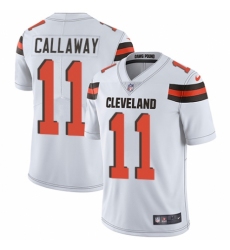Youth Nike Cleveland Browns #11 Antonio Callaway White Vapor Untouchable Limited Player NFL Jersey