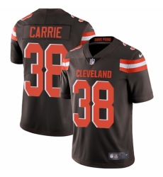 Youth Nike Cleveland Browns #38 T. J. Carrie Brown Team Color Vapor Untouchable Elite Player NFL Jersey
