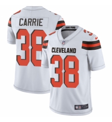 Youth Nike Cleveland Browns #38 T. J. Carrie White Vapor Untouchable Elite Player NFL Jersey