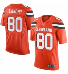 Men's Nike Cleveland Browns #80 Jarvis Landry Elite Orange Alternate NFL Jersey