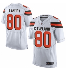 Men's Nike Cleveland Browns #80 Jarvis Landry Elite White NFL Jersey