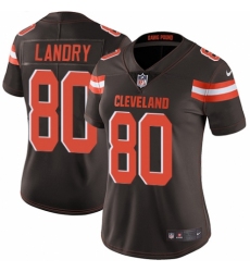 Women's Nike Cleveland Browns #80 Jarvis Landry Brown Team Color Vapor Untouchable Elite Player NFL Jersey