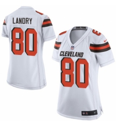 Women's Nike Cleveland Browns #80 Jarvis Landry Game White NFL Jersey
