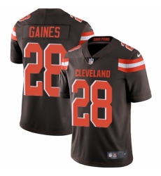 Men's Nike Cleveland Browns #28 E.J. Gaines Brown Team Color Vapor Untouchable Limited Player NFL Jersey
