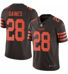 Youth Nike Cleveland Browns #28 E.J. Gaines Limited Brown Rush Vapor Untouchable NFL Jersey