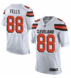 Men's Nike Cleveland Browns #88 Darren Fells Elite White NFL Jersey